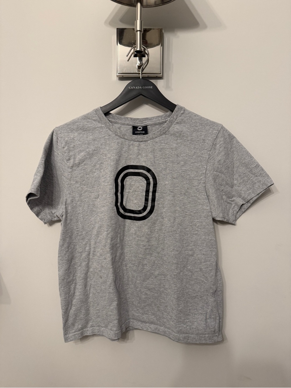 Overtime Kids Gray Short Sleeve Tee with Black Logo